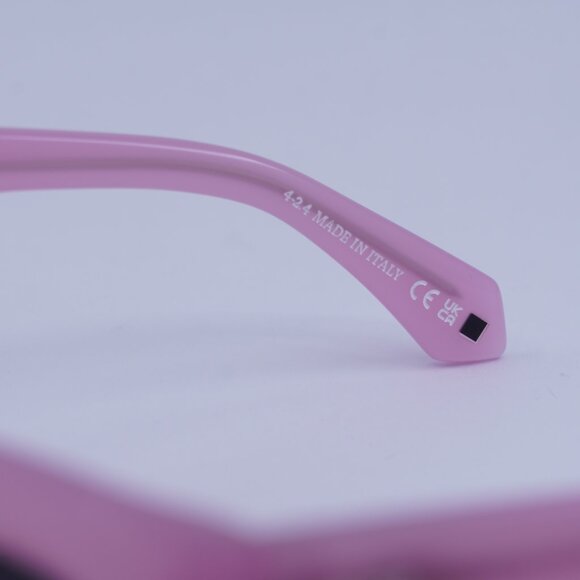 Off-White OERI13Y SELMA 3007 Sunglasses Pink Square Frame, Dark Grey Lenses main image 4